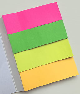 four assorted-color sticky notes thumbnail