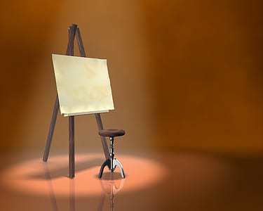 clear white paper on easel thumbnail