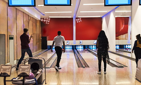 Men and Women Playing Bowling thumbnail
