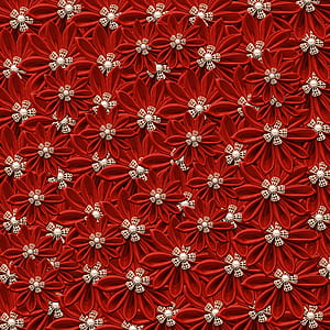 close-up of red and white flower decor thumbnail