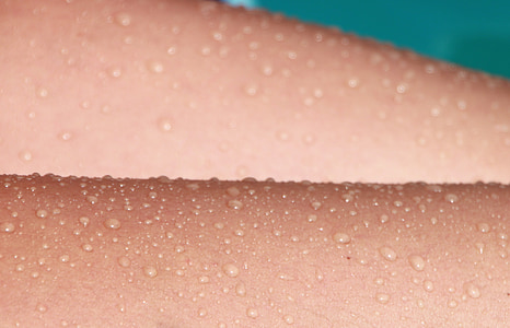 closeup photo of human skin with water dew thumbnail