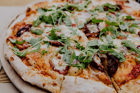 Eating delicious pizza in a cozy restaurant thumbnail