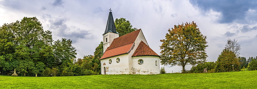 white and brown house beside green tree thumbnail
