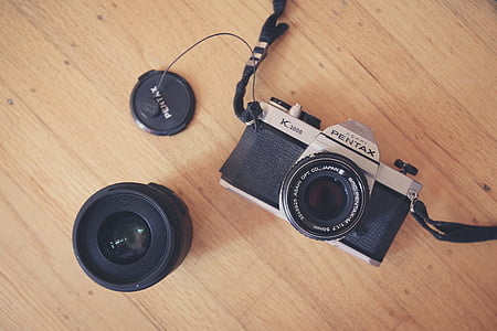 Pentax camera on floor thumbnail