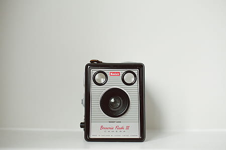 gray and black Kodak Brownie Flesh II camera thumbnail