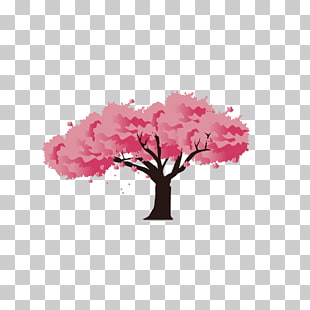 Japan National Cherry Blossom Festival, Pink cherry icon, pink tree PNG clipart
