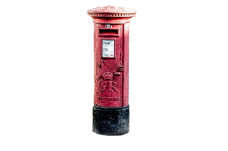red and black metal mail box thumbnail