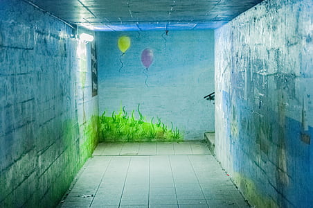 wall, hallway, corridor, mural thumbnail