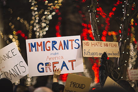 posters, people, rally, protest, immigrants, us thumbnail