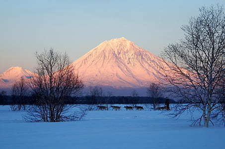 snow-capped mountain at daytime thumbnail