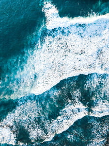 areal photo of ocean waves thumbnail