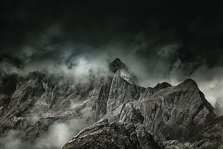 photography of mountain with smoke thumbnail