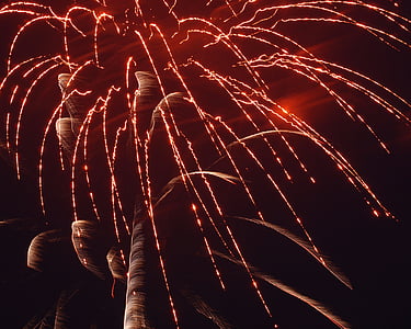 firework display taken at nighttime thumbnail