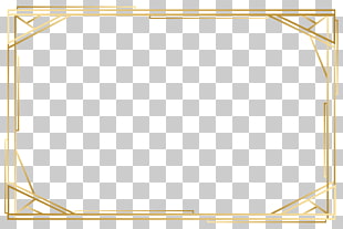 Angle Point Yellow Pattern, gold frame, rectangular brown wooden frame PNG clipart
