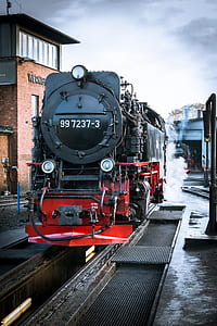 train riding on railway thumbnail