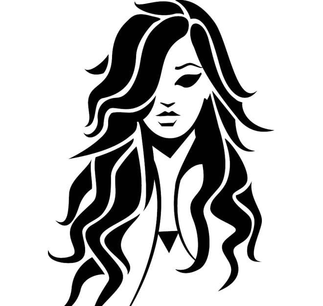 Girl With Curly Hair Vector Eps File Free Graphics Uihere