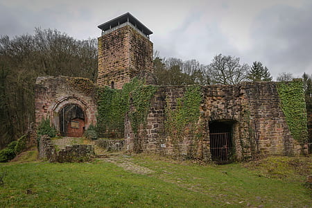 brown brick building surrounded by molds thumbnail