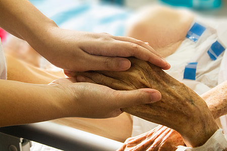 human holding old man hand thumbnail