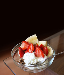 banana and strawberry on bowl thumbnail