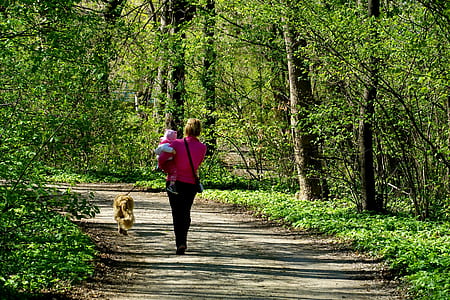 woman walking on pathway thumbnail