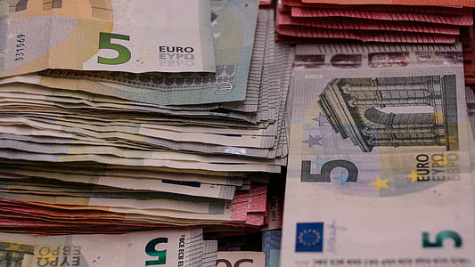 stacks of Euro banknote lot thumbnail