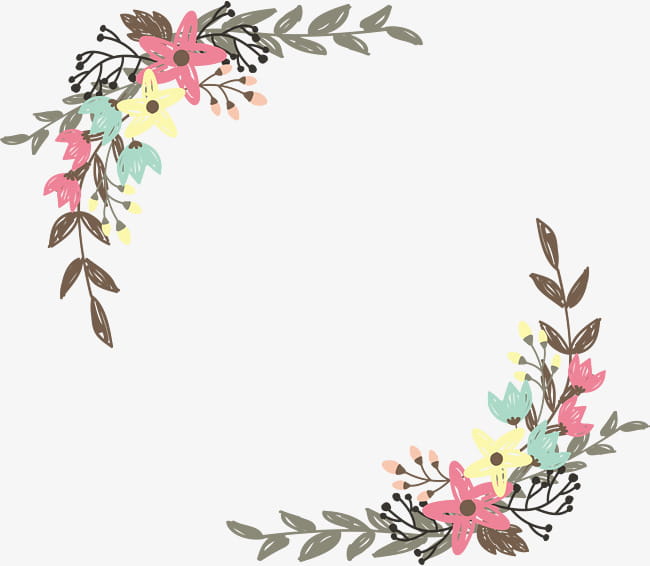 hand painted graffiti wild flower borders eps file