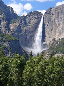 Waterfall and landscape in Yosemite National Park, California thumbnail