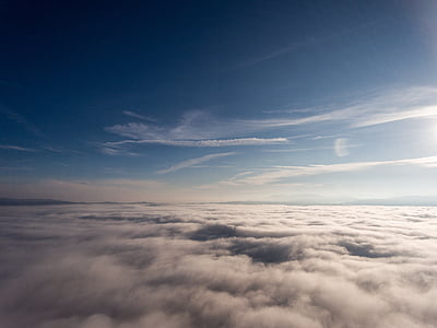 white clouds under blue sky thumbnail