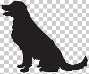 Scotch Collie Cat Silhouette , Dog Silhouette Transparent , silhouette of golden retriever illustration PNG clipart