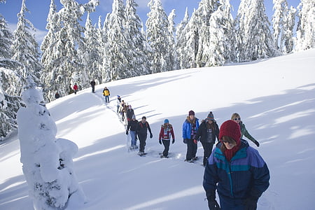 people hiking on snow mountain thumbnail