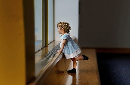 Girl's White and Blue Dress thumbnail