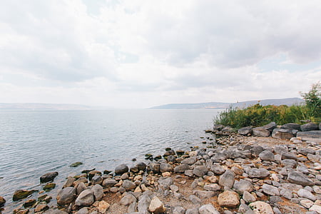 pile of rocks near body of water thumbnail