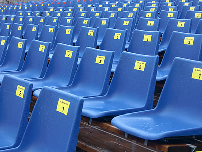 blue plastic chair with number label thumbnail