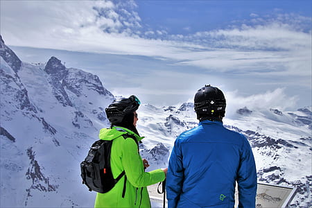 two man sight seeing on top of mountain thumbnail