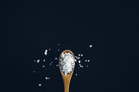 white powder on wooden spoon thumbnail