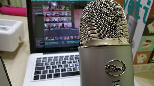 gray Blue condensing microphone thumbnail