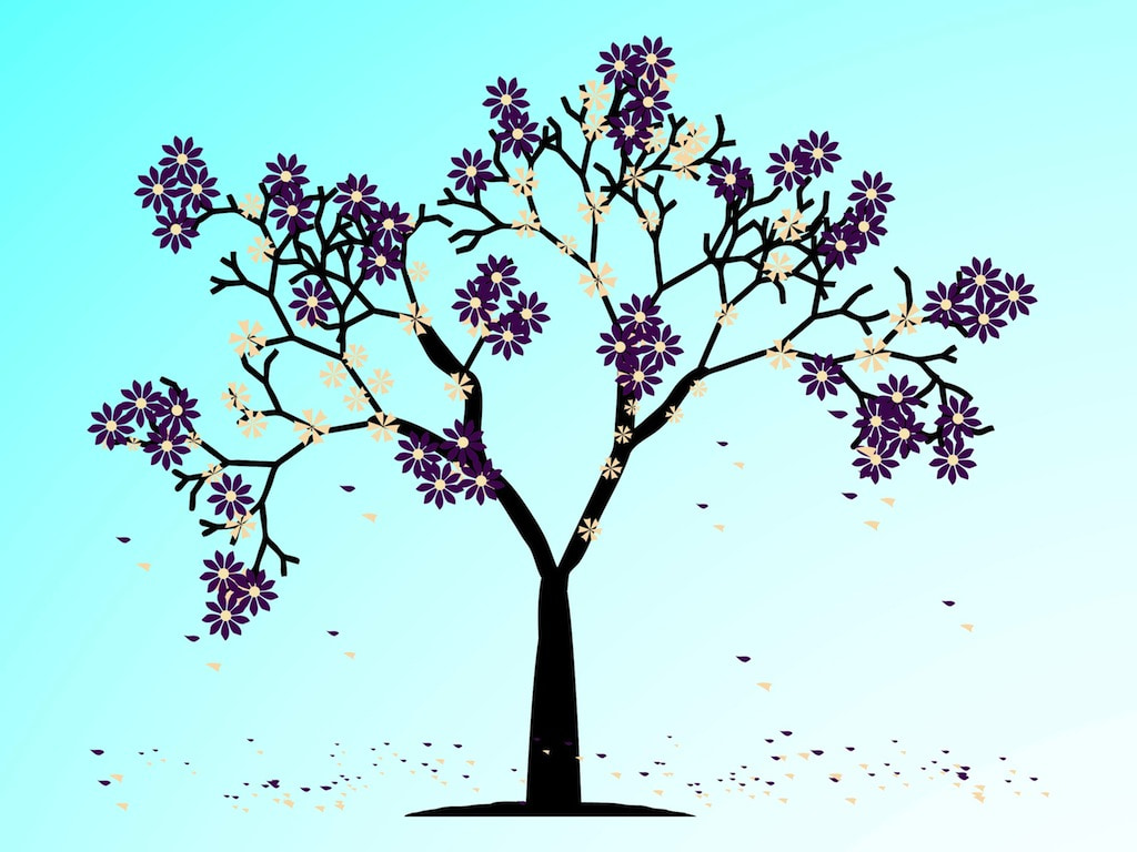 Blooming Spring Tree ai file