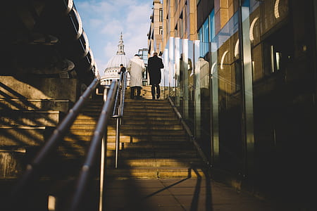 2 People Walking Up on Stairs thumbnail