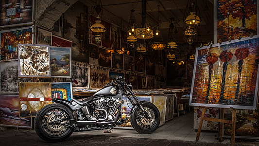 Black Cruiser Motorcycle thumbnail