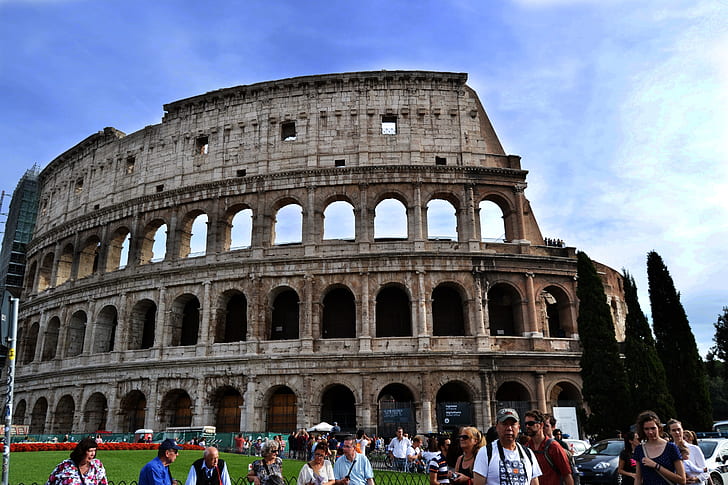 people standing near Colosseum