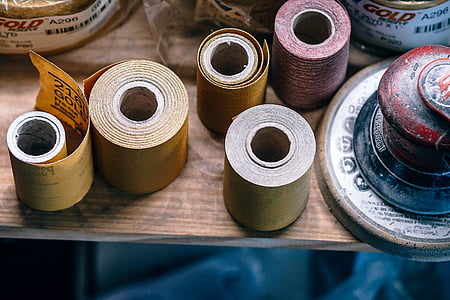 adhesive tapes on wood table thumbnail
