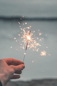 person holding sparkler thumbnail