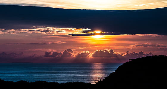 sea, dawn, landscape, nature thumbnail
