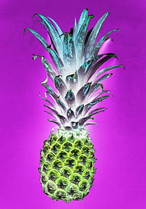 pineapple fruit on purple background thumbnail