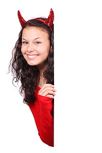 red, woman, girl, model thumbnail