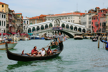 group of people riding boat on Canal de Venice during daytime thumbnail