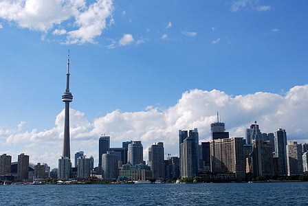 CN Tower under cloudy sky during daytime thumbnail
