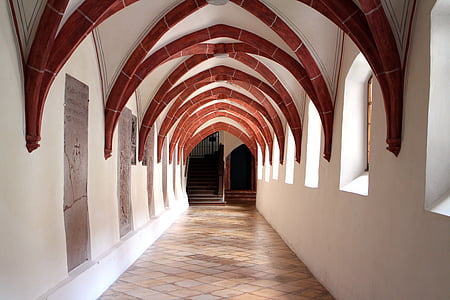 white and brown concrete hallway thumbnail