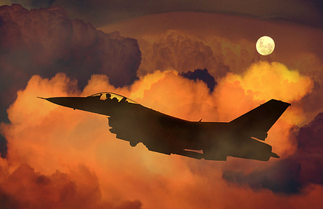 Fighter Jet flying in the Clouds thumbnail