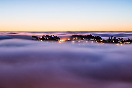 cloudscape, above, housing, clouds, sky, top thumbnail